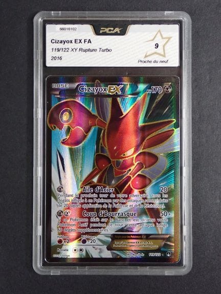 Carte Pokemon 
Contenu: 1 carte rare Cizayox EX 
E