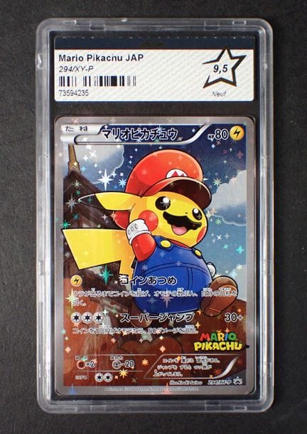 Cartes Pokemon 
Contenu: 1 carte rare Mario Pikach