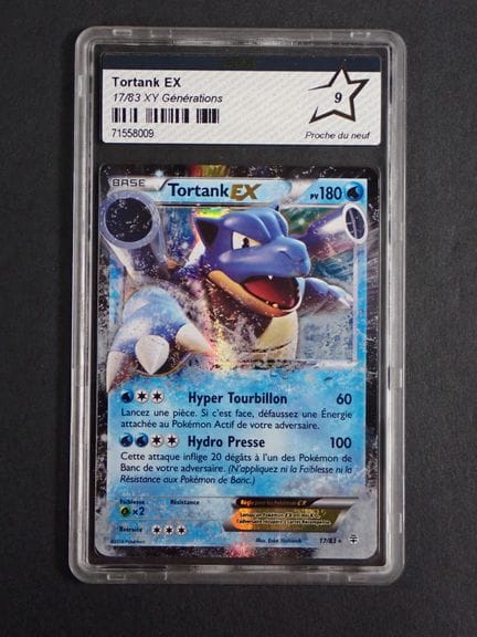 Carte Pokemon 
Contenu: 1 carte rare Tortank EX
Ed