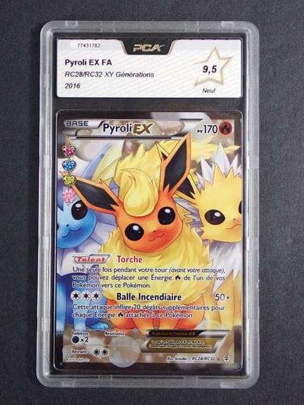 Carte Pokemon 
Contenu: 1 carte rare Pyroli EX
Edi