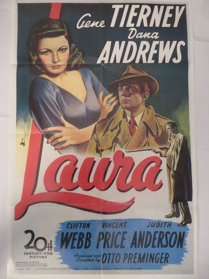 «Laura»: (1944) di Otto PREMINGER con Gene Tierney