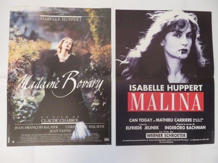 «Isabelle Huppert»: 2 film / 2 locandine 0,40x0,60