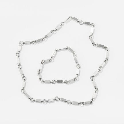 WIWEN NILSSON. Halskette und Armband, Sterlingsilb