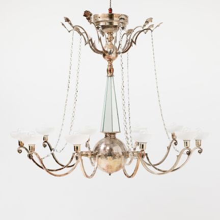 ELIS BERGH. Monumentale Kronleuchter, C.G. Hallber