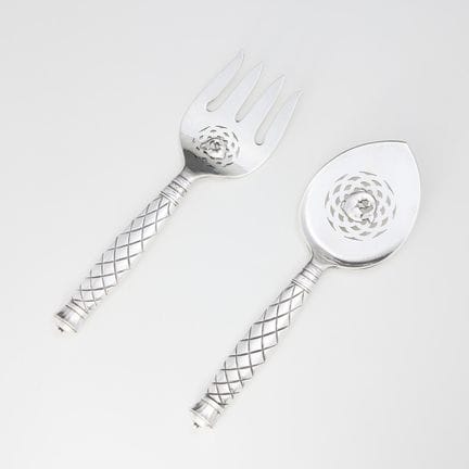 EVALD NIELSEN. Fischbesteck, ein Paar, Silber, Dän