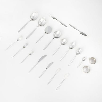 GEORG JENSEN. Besteckset, 126-teilig, Sterlingsilb