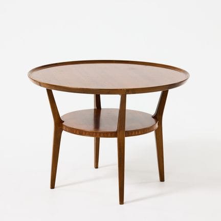 SOFFBORD，Nordiska Kompaniet 1948年款，桃花心木，饰有三角形镶嵌花纹。