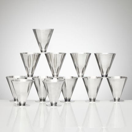 WIWEN NILSSON. Becher auf Fuß, 12 Stück, Sterlings