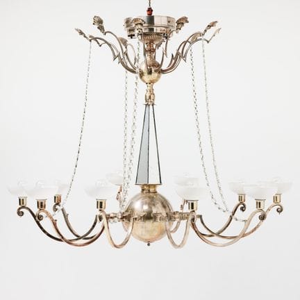 ELIS BERGH. Monumentale Kronleuchter, C.G. Hallber