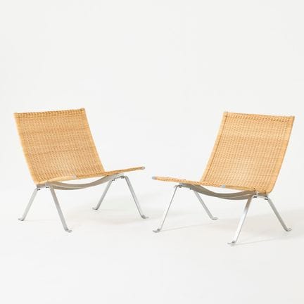 POUL KJAERHOLM. „PK22“, Sessel, ein Paar, E. Kold 