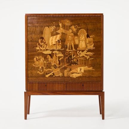 ERIK MATSSON. „Sveriges historia“, Vitrinenschrank