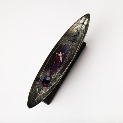 BERTIL VALLIEN. Skulptur in Form eines Bootes, Kos