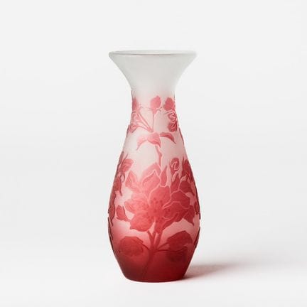 KARL LINDEBERG. Vase, Kosta, Jugendstil, Überzug i