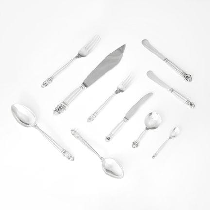 JOHAN ROHDE. Besteckset, 49-teilig, Sterlingsilber