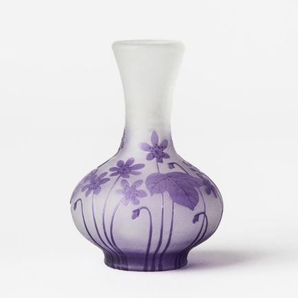 KARL LINDEBERG. Vase, Kosta, Jugend, Überzug in Li