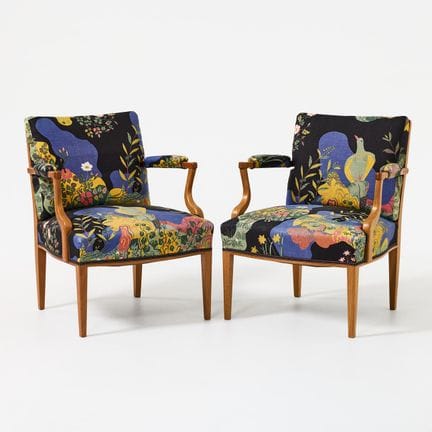 JOSEF FRANK. Sessel, ein Paar, Firma Svenskt Tenn,