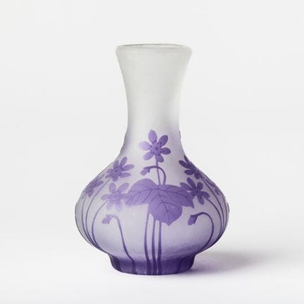 KARL LINDEBERG. Vase, Kosta, Jugend, Überzug in Li