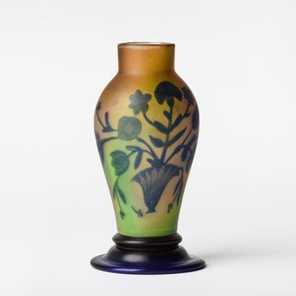 FRITZ BLOMQUIST. Vase, Orrefors 1917, Graal, blaue