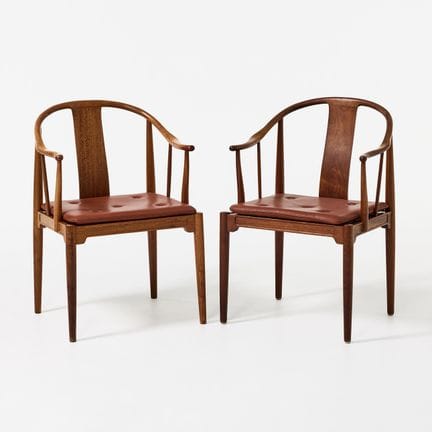 HANS J. WEGNER. „Kinastolen“, Sessel, ein Paar, Fr