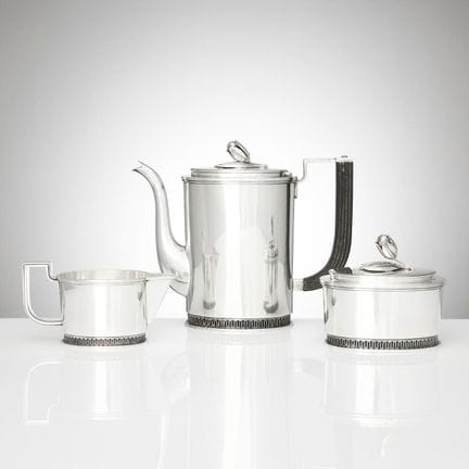 CARL FREDRIK CARLMAN. Kaffeeservice, dreiteilig, S