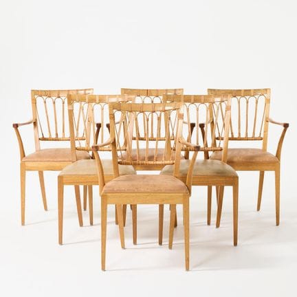 JOSEF FRANK. Stühle, sechs Stück, davon vier mit A