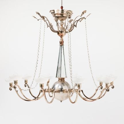 ELIS BERGH. Monumentale Kronleuchter, C.G. Hallber