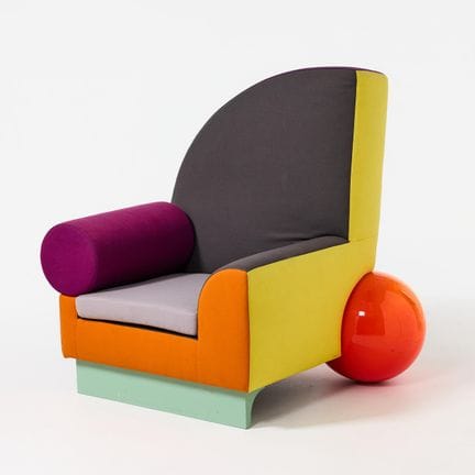 PETER SHIRE. „Bel Air“, Sessel, Memphis, Italien, 