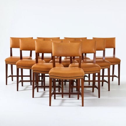 JOSEF FRANK. Stühle, zehn Stück, Firma Svenskt Ten