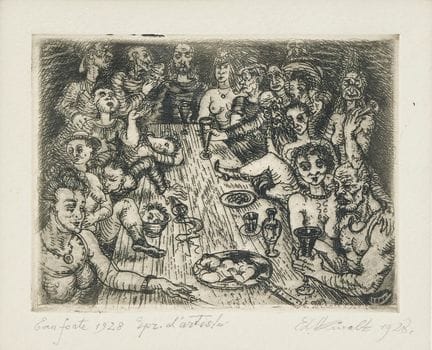 EDUARD WIIRALT. « Sööming (Orgia) ». Eau-forte, 19