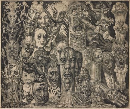 EDUARD WIIRALT. « Põrgu » (L'Enfer). Eau-forte et 
