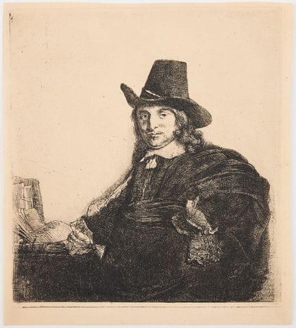 REMBRANDT VAN RIJN. « Jan Asselijn, peintre (« Kra