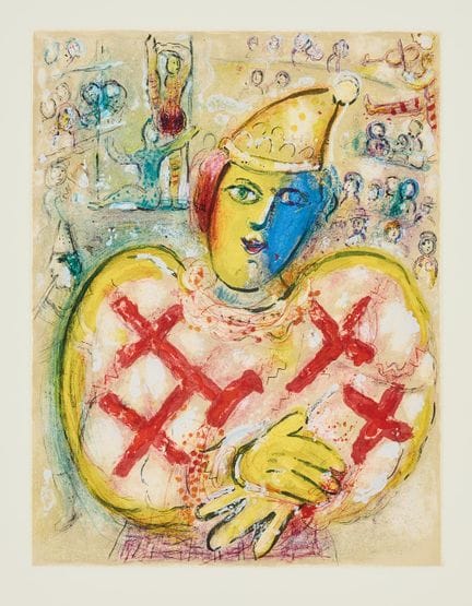 MARC CHAGALL. « Le Cirque », planche n° 10. Lithog