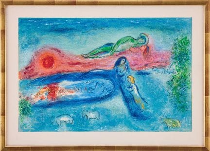 MARC CHAGALL. « La Mort de Dorcon », tiré de « Dap