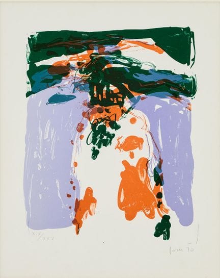 ASGER JORN. Sans titre. Lithographie en couleur, 1