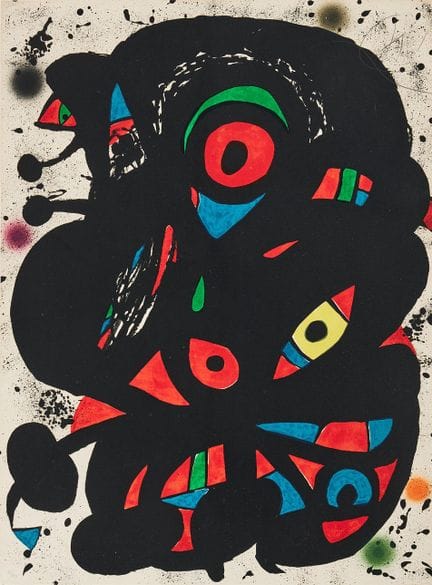 JOAN MIRÓ. « Hommage à Strindberg ». Lithographie 
