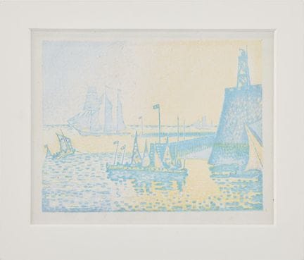 PAUL SIGNAC. « Le Soir ». Lithographie en couleurs