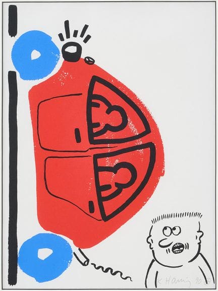 KEITH HARING. « The Story of Red and Blue #16 ». L