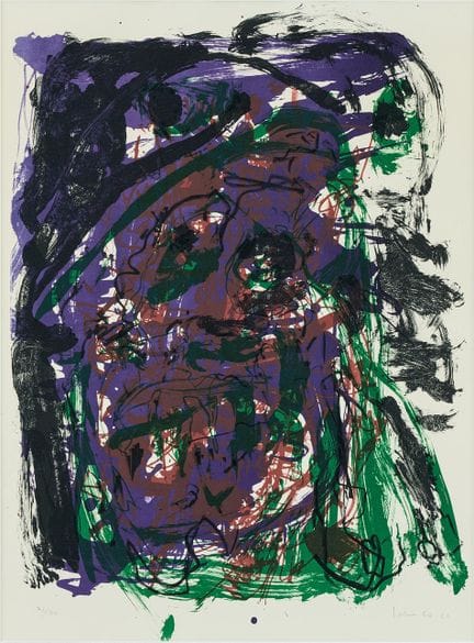 ASGER JORN. « Le Monde contrarié ». Lithographie e
