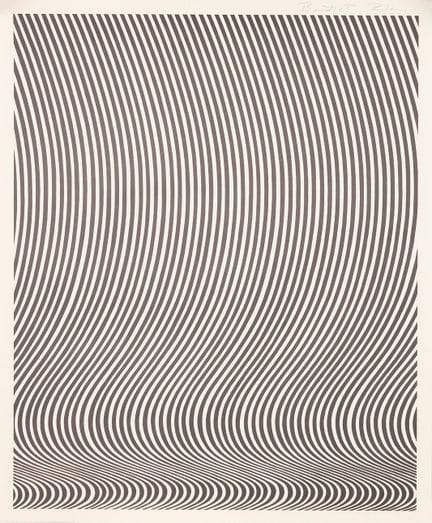 BRIDGET RILEY. « Sans titre (Richard Feigen Galler