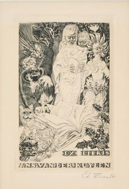 EDUARD WIIRALT. « Ex Libris ans van der Kuylen ». 