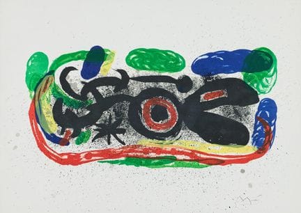 JOAN MIRÓ. « L'Oiseau Mangeant le Feu ». Lithograp