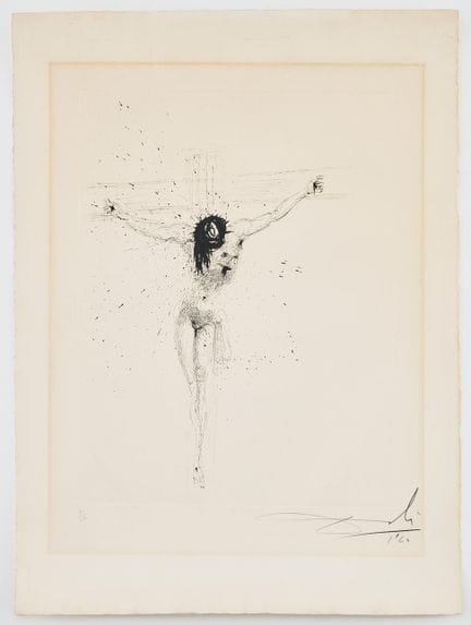 SALVADOR DALÍ. « Le Christ ». Gravure à l'eau-fort