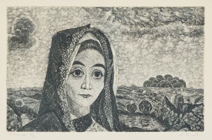EDUARD WIIRALT. « Rahutus ». Gravure à l'eau-forte