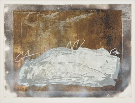 ANTONI TÀPIES. « Nu ». Gravure, résines et carboru