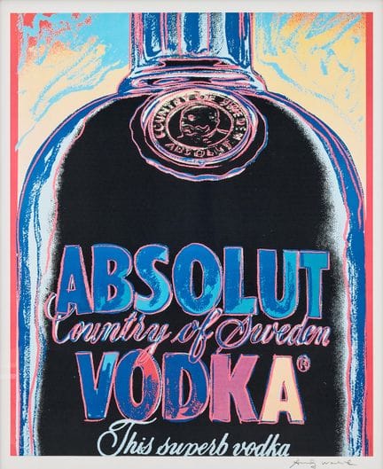 ANDY WARHOL. «Absolut Vodka». Litografía offset en