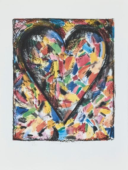 JIM DINE. « The Confetti Heart ». Lithographie en 