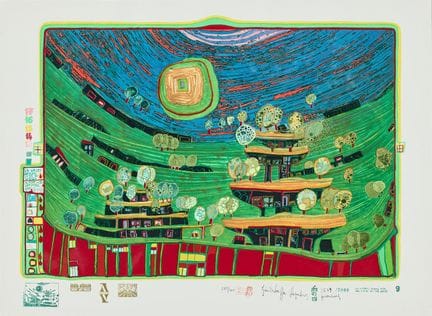 FRIEDENSREICH HUNDERTWASSER. « Die Häuser hängen u