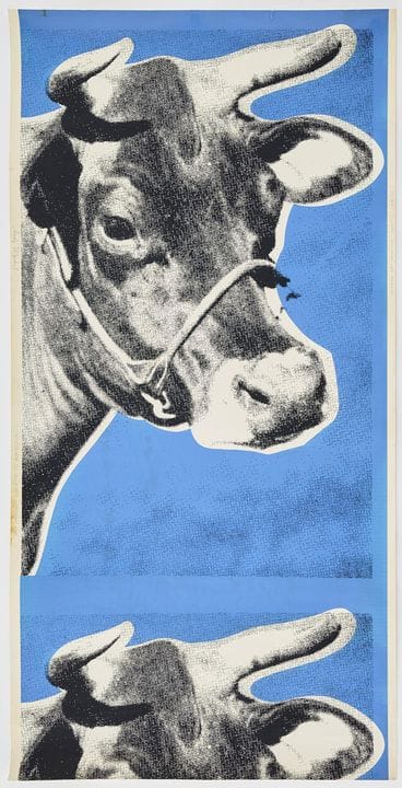 ANDY WARHOL. “Cow”. Serigrafia a colori su carta d