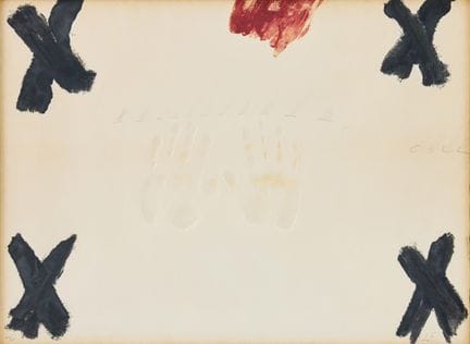 ANTONI TÀPIES. « Dues Mans », tiré de « Negre I Ro