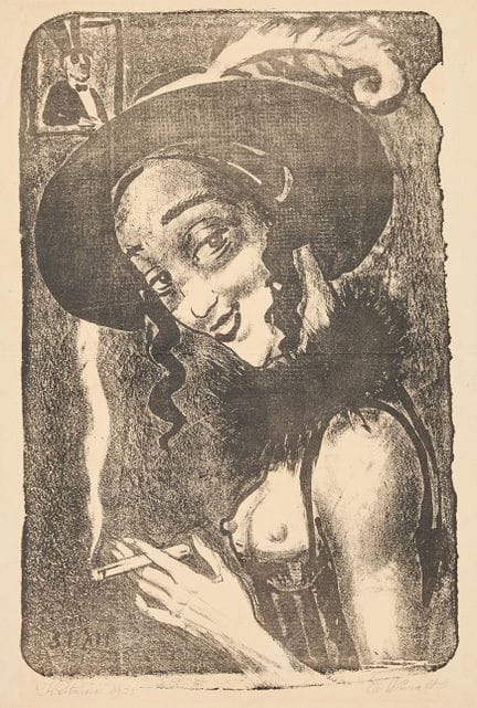 EDUARD WIIRALT. « Naine sigaretiga » (Femme à la c